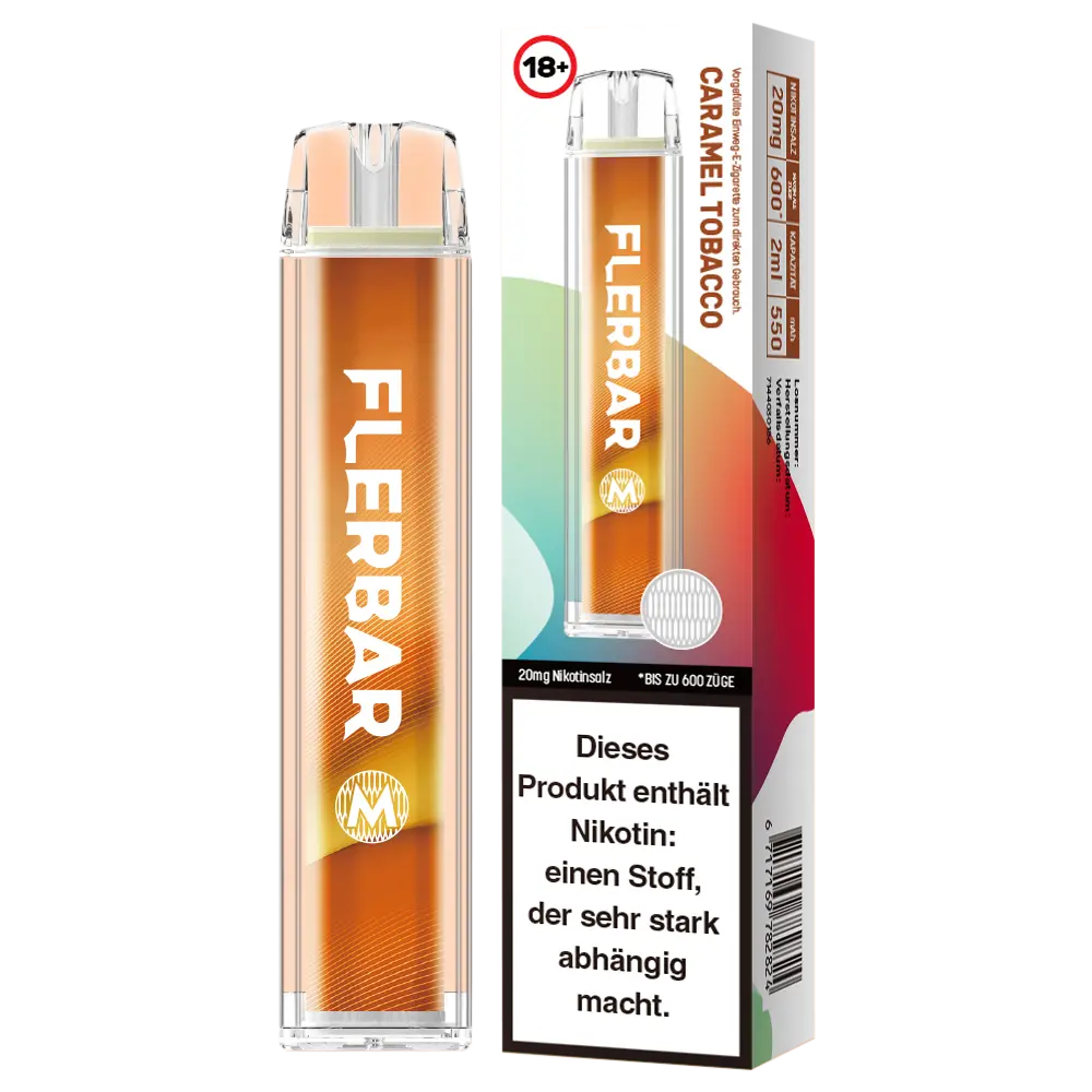 Flerbar 600 Caramel Tobacco 600 Züge